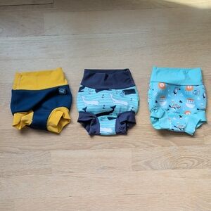 Kids splash about swim Diaper Set - Blue, Yellow, and Aqua